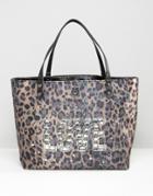 Love Moshino Leopard Print Shopper Bag - Verde
