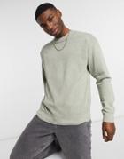 New Look Washed Coordinating Sweatshirt In Light Green