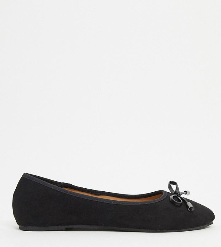 Raid Wide Fit Emma Ballerina Flats In Black