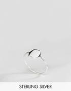 Asos Sterling Silver Hexagon Ring - Silver
