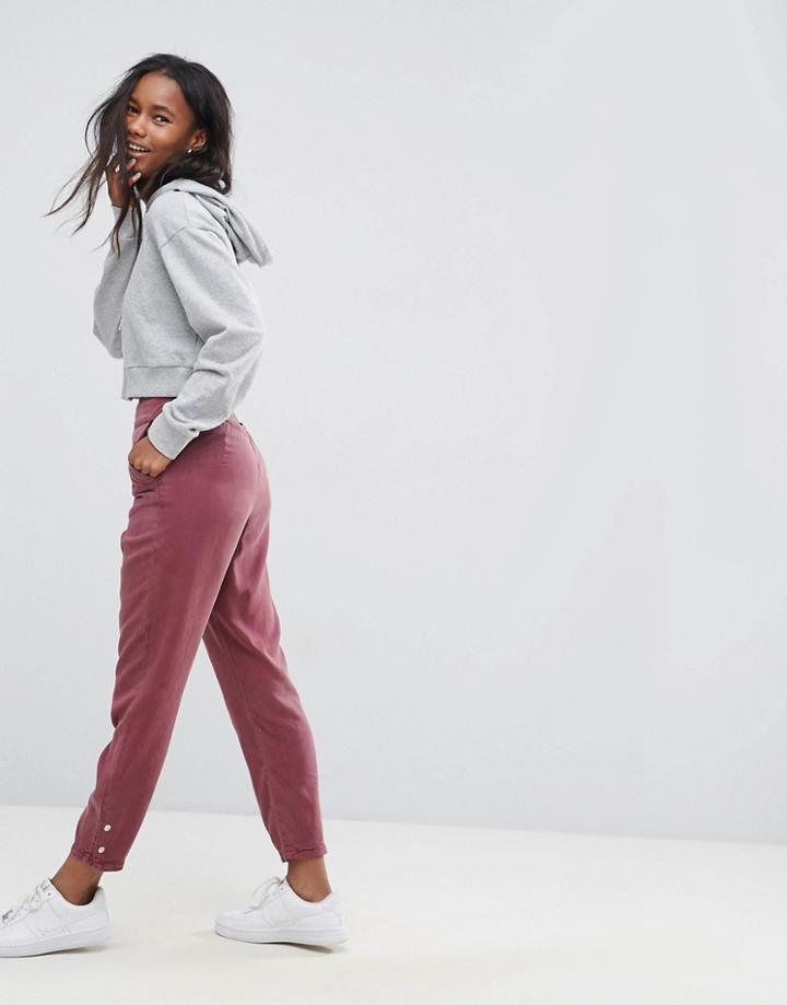 Asos Buckle Cut Out Back Peg Pants-multi