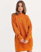 Liquorish Sweater Dress With Zip Front