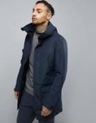 Jack & Jones Tech Parka With High Hood And Print - Gray