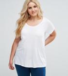 New Look Curve Voop T-shirt - White