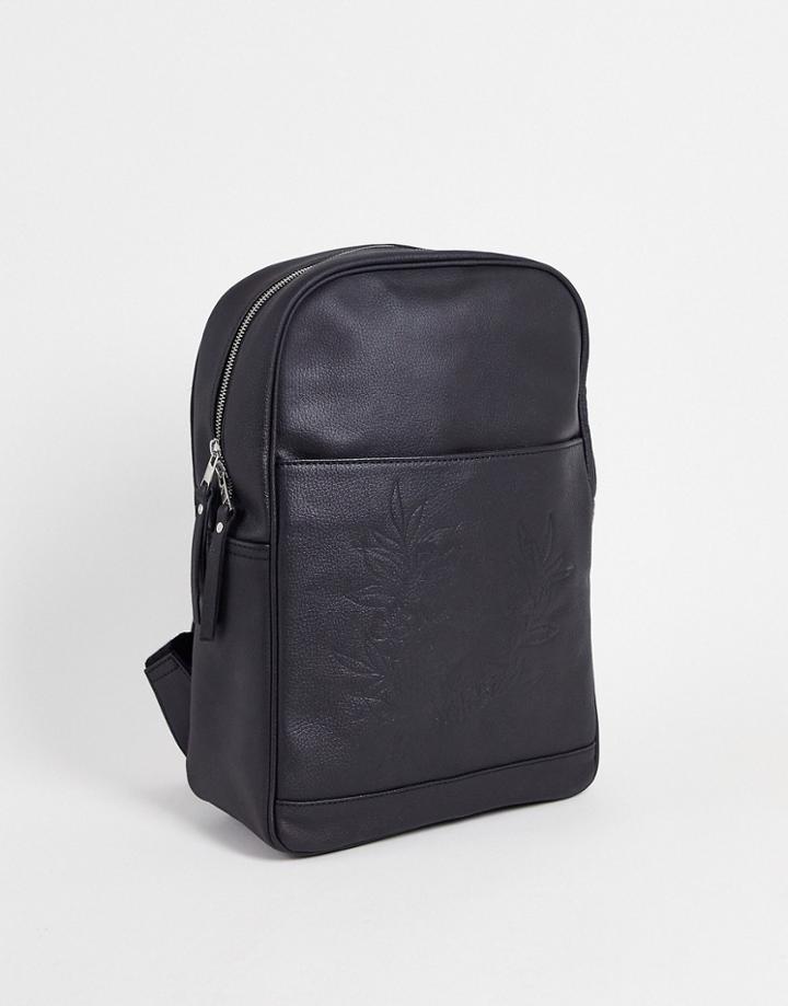 Bolongaro Trevor Skull And Rose Detail Backpack In Black