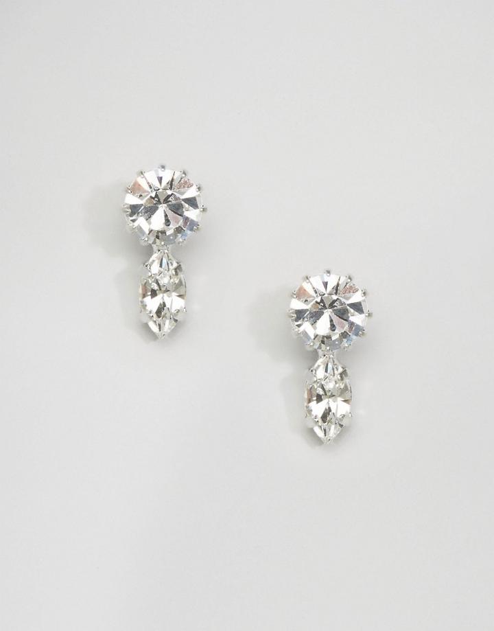 Krystal London Swarovski Crystal Larval Earrings - Silver