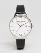 Olivia Burton Timeless Black Leather Watch Ob15tl05 - Black
