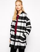 Mango Checked Coat - Multi