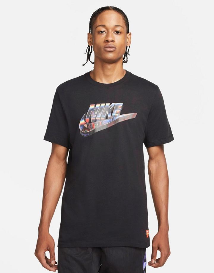 Nike Worldwide Hbr Logo T-shirt In Black