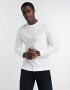 River Island Long Sleeved Skater T-shirt With Prolific Embroidery In White