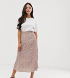 New Look Petite Ditsy Floral Midi Skirt In Multi - Multi