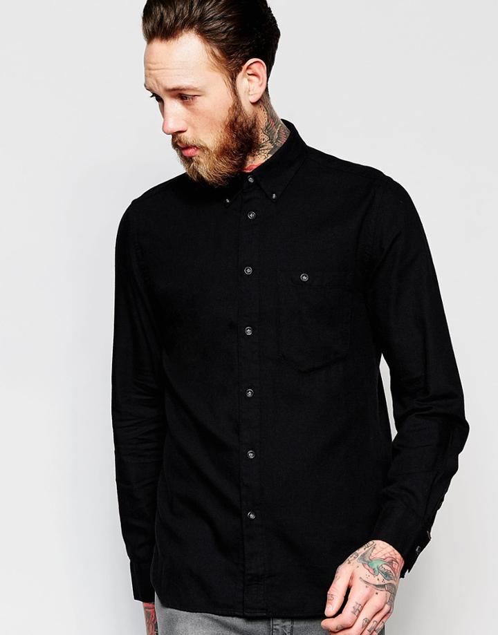 Nudie Jeans Stanley Regular Fit Shirt - Black