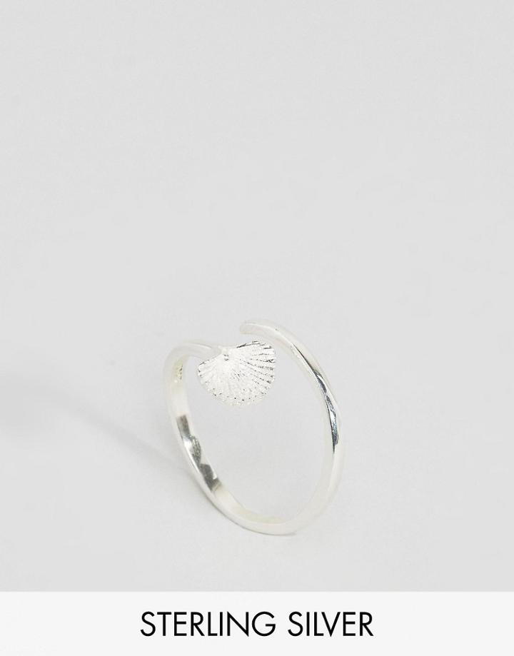 Regal Rose Sterling Silver Ginko Ring - Silver
