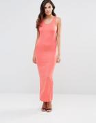 Pussycat London Jersey Maxi Dress - Pink