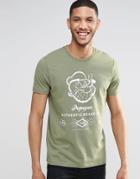 Asos Popeye T-shirt With Beard Oil Print - Spinach