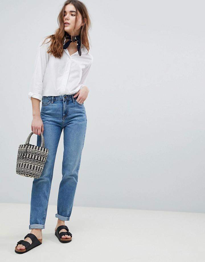 Lee Mom Jean In Rigid Denim - Blue