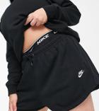 Nike Plus Essential Fleece Shorts In Pink-black