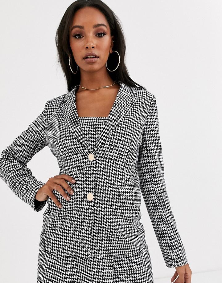 4th & Reckless Blazer In Houndstooth Print
