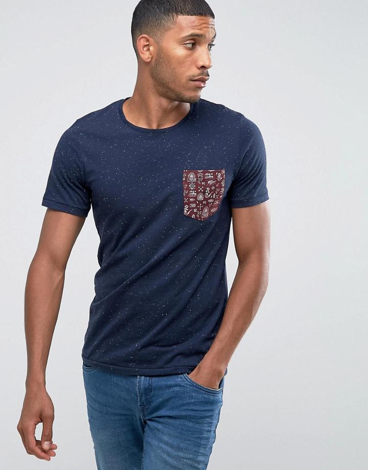 Jack & Jones Printed Pocket T-shirt - Navy