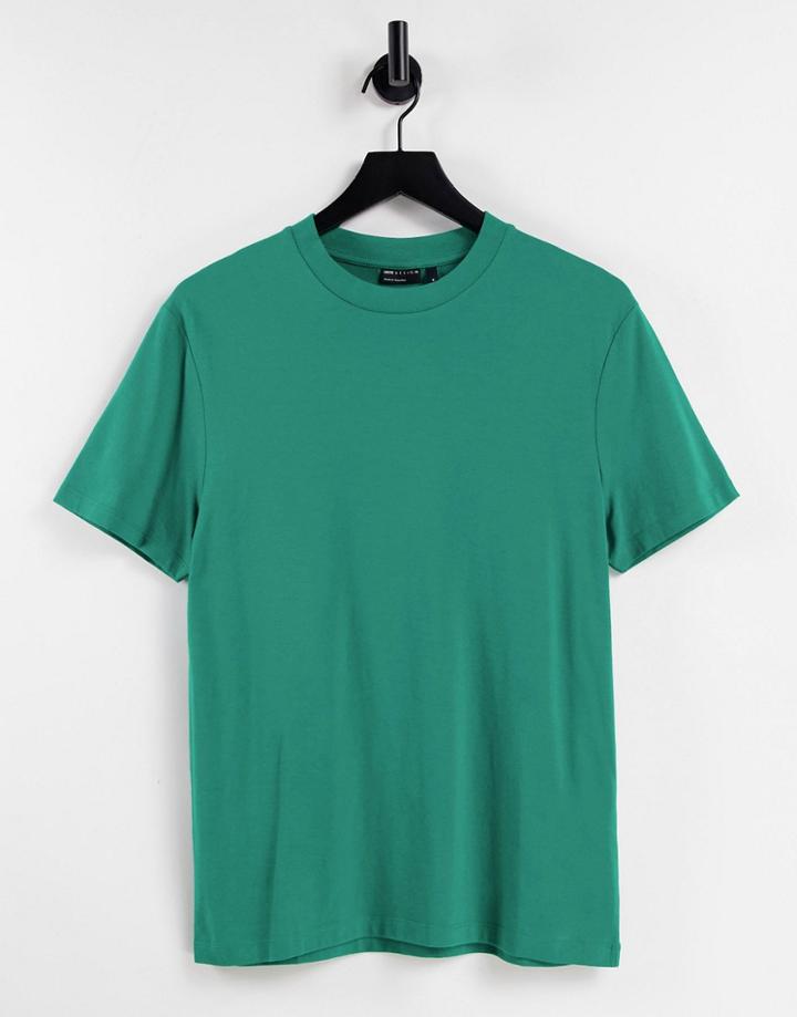 Asos Design T-shirt With Crew Neck In Green - Mgreen