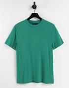 Asos Design T-shirt With Crew Neck In Green - Mgreen
