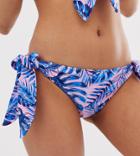 Peek & Beau Exclusive Palm Tie Side Bikini Bottom-multi