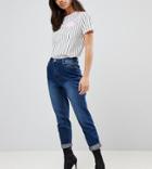 Missguided Petite Riot High Rise Mom Jeans - Blue