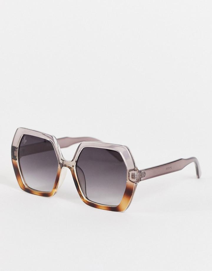 Jeepers Peepers Women's 70s Oversized Square Sunglasses In Purple