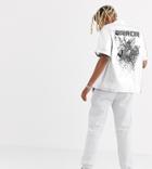 Collusion Metalic Shirt With Back Print-silver