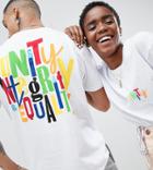 Asos Design X Glaad & T-shirt With Back Print - White
