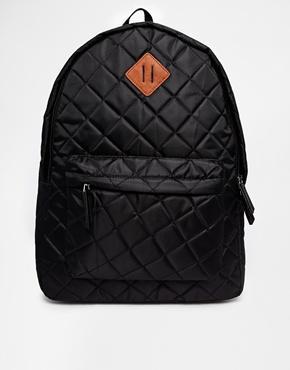 Asos Quilted Backpack - Black