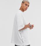 Collusion T-shirt With Elasticated Sides-white