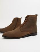 Kg By Kurt Geiger Leather Lace Up Boots - Brown
