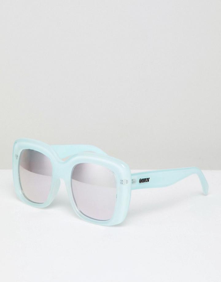 Quay Australia Day After Day Oversized Square Frame Sunglasses - Green