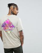 Asos Design Relaxed T-shirt With Los Angeles Back Print And Wash - Gray