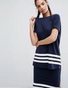 Adidas Originals Tokyo T-shirt With Three Stripe Hem - Blue