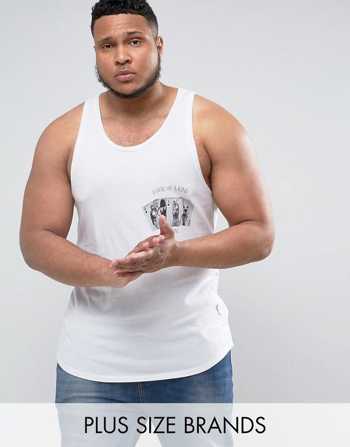 Religion Plus Tank With Playing Cards - White