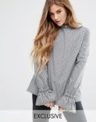 Reclaimed Vintage Blouse With Bell Sleeve - Black