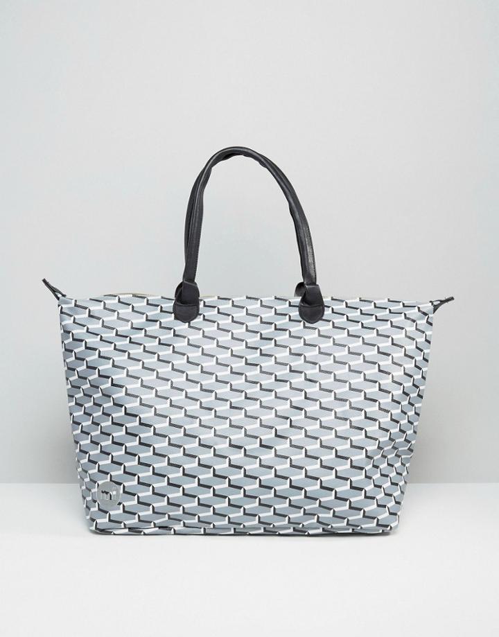 Mi Pac Check Shopper Bag - Black