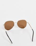 Madein Round Sunglasses In Brown