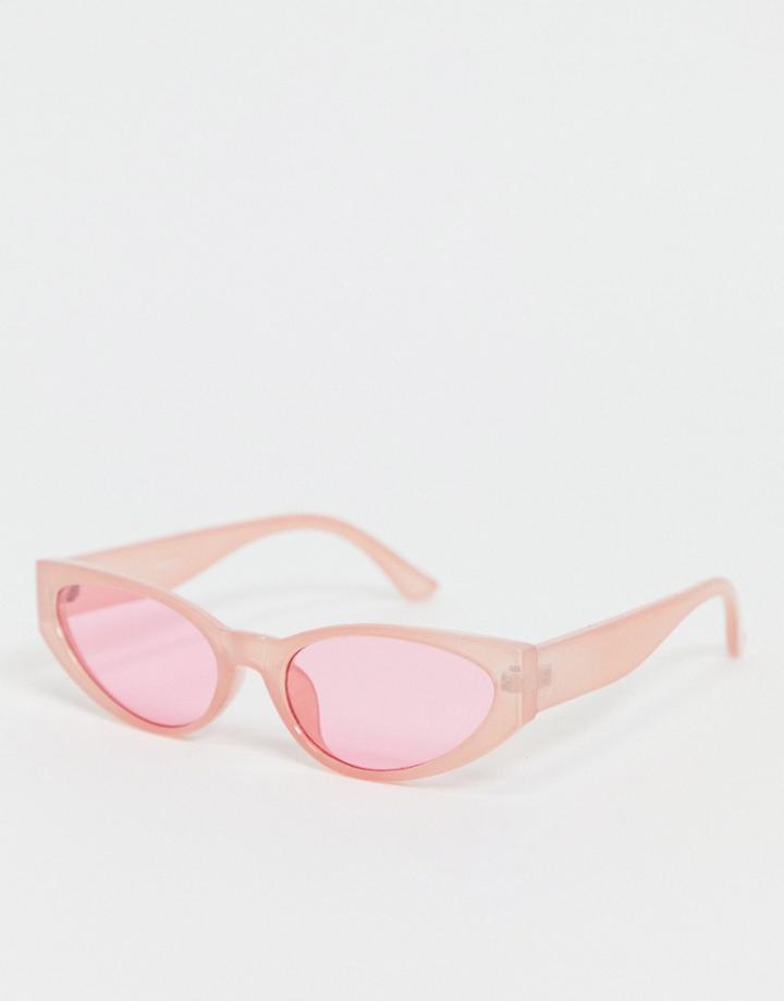 Madein. Slim Cat Eye Sunglasses In Pink