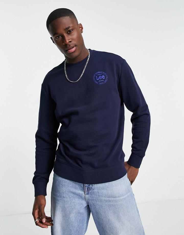 Lee Circle Crew Neck Sweat-navy