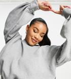 I Saw It First Plus Elasticated Sweatshirt In Gray-grey