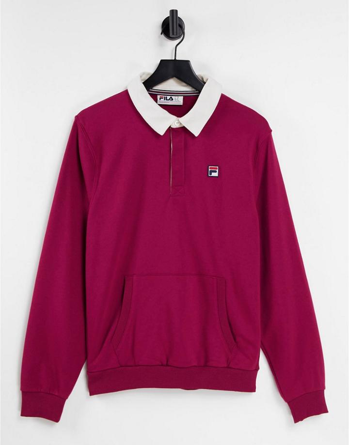 Fila Rugby Top With Logo In Red