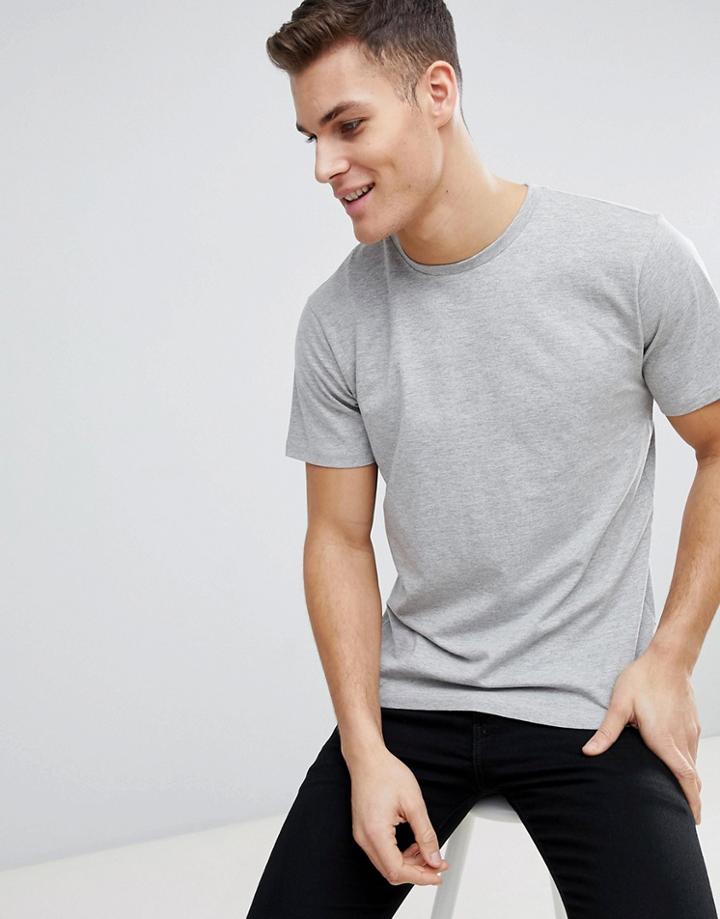 Next Regular Fit Crew Neck T-shirt In Gray - Gray