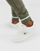 Lacoste Courtmaster Sneakers In Off White Leather