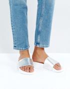 Kg Brad Flat Sandal - Silver