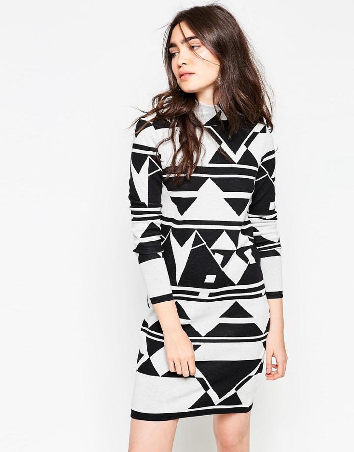 Jdy High Neck Body-conscious Dress - Black