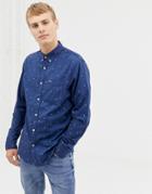 Hollister Long Sleeve Oxford Shirt - Navy