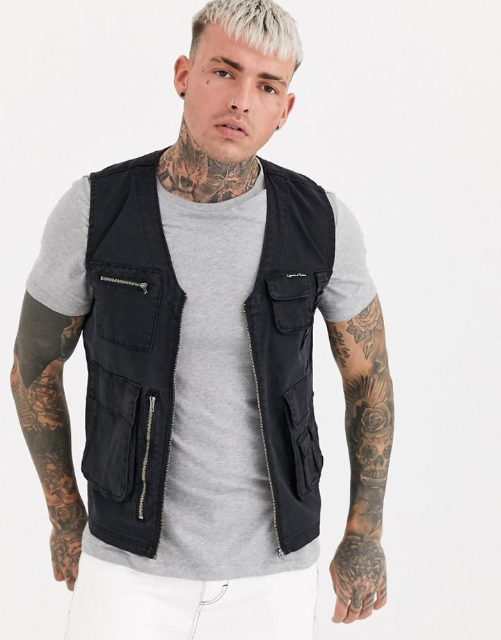 Liquor N Poker Utility Vest In Black - Black